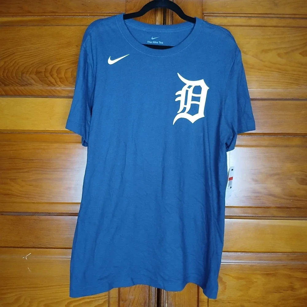 NWT Nike Detroit Tigers Javier Baez T Shirt Old English‎ 